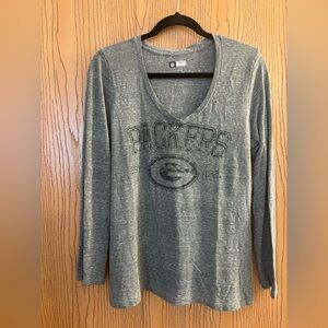 NFL Team Apparel Green Bay Packers Grayish green LS  Shirt